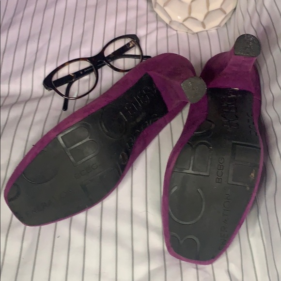 BCBGeneration Purple studded Galena Suede Heels - Picture 4 of 6